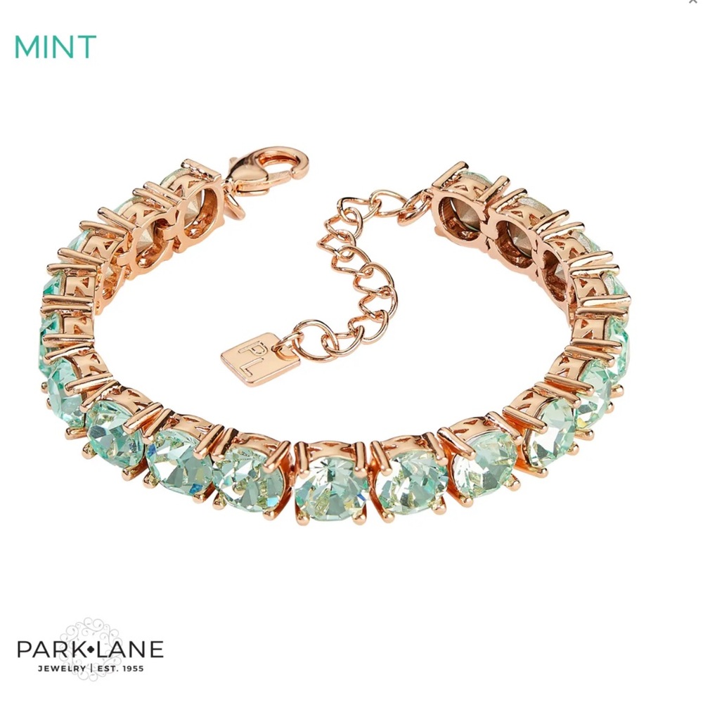 Park Lane Gold-Tone Bracelet with Mint Stones